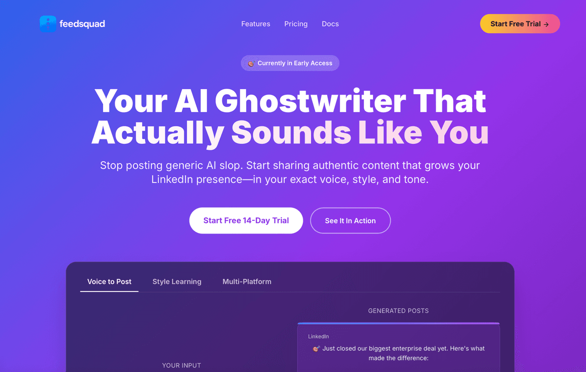 FeedSquad AI Product Preview